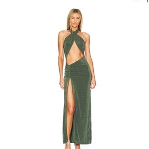 Superdown Forest Green Maxi Dress